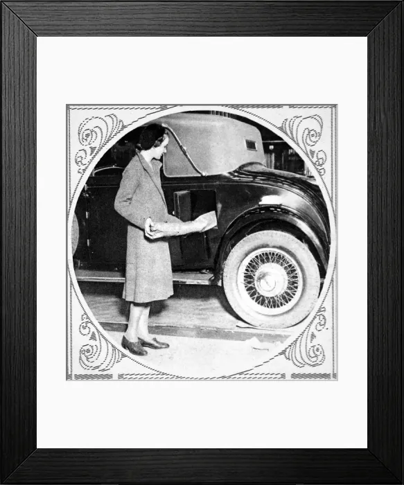Framed Print : Humber Coupe with golf club compartment