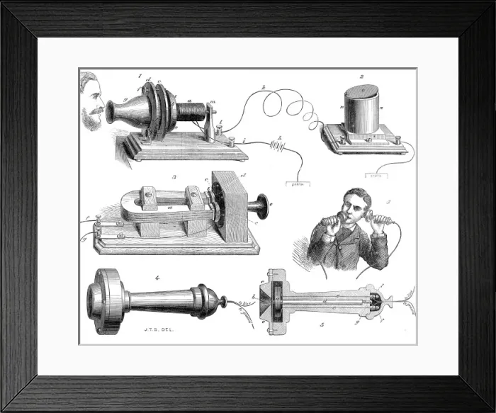 Framed Print : Professor Graham Bells telephone Framed Print : Professor Graham Bells telephone