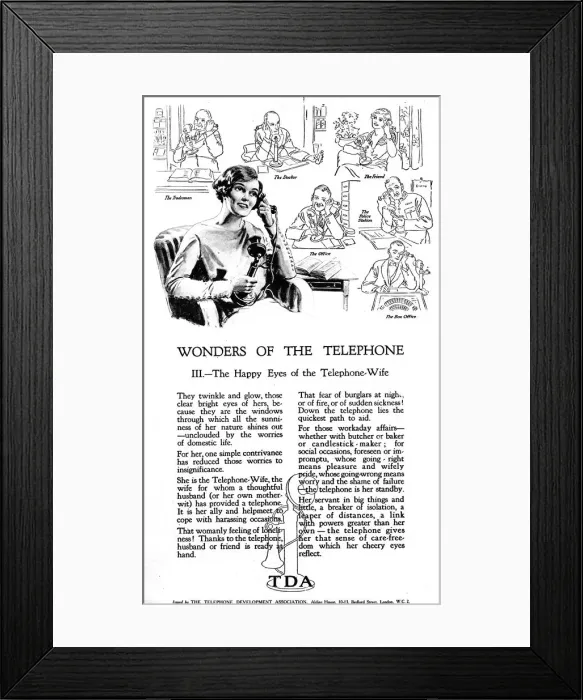 Framed Print : Wonders of the telephone Framed Print : Wonders of the telephone