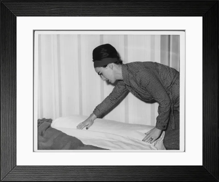 Framed Print : Lady Makes Bed Framed Print : Lady Makes Bed