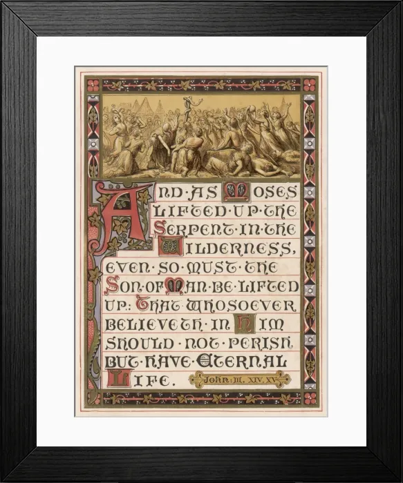 Framed Print : Moses Raises Serpent Framed Print : Moses Raises Serpent