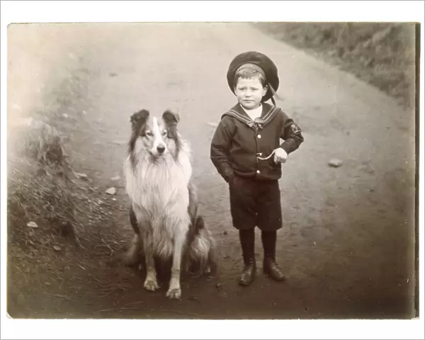 Rough Collie and Boy