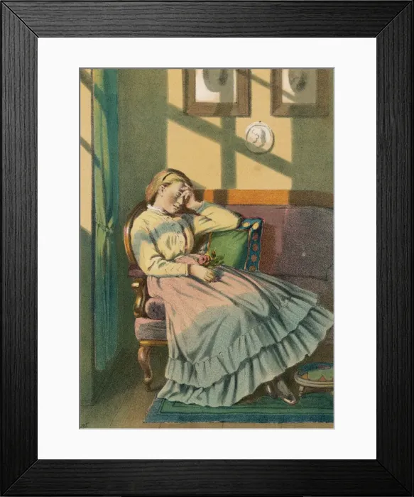 Framed Print : Girl Asleep in Chair Framed Print : Girl Asleep in Chair