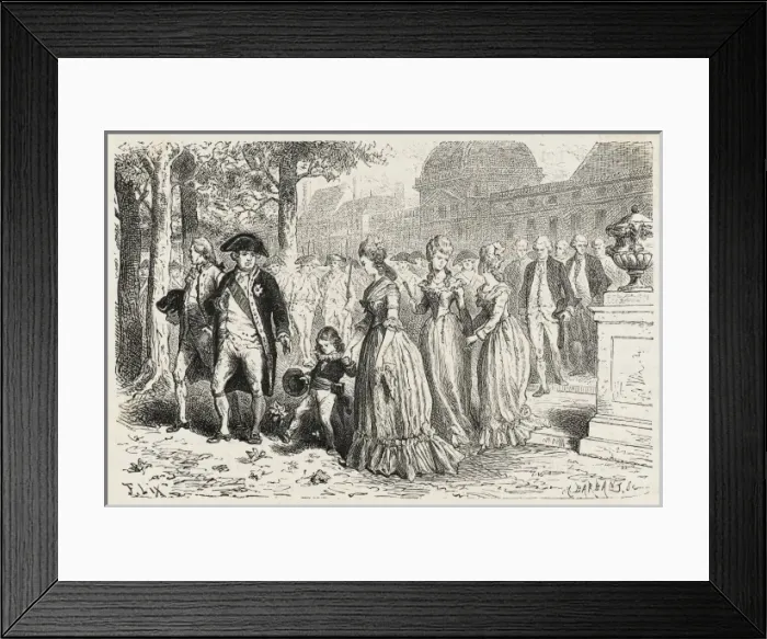 Framed Print : Royals in Tuileries - 1 Framed Print : Royals in Tuileries - 1