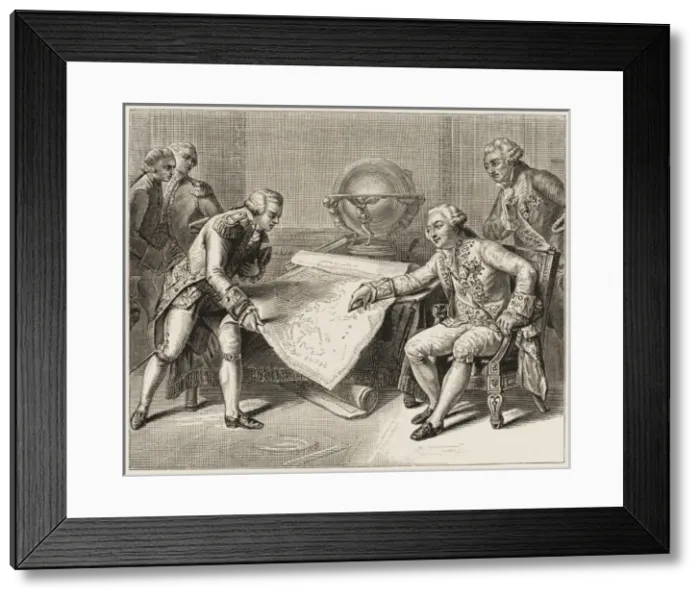 Framed Print : Louis XVI & LA Perouse Framed Print : Louis XVI & LA Perouse