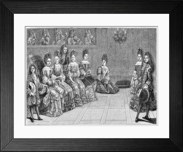 Framed Print : Courtiers at Versailles Framed Print : Courtiers at Versailles