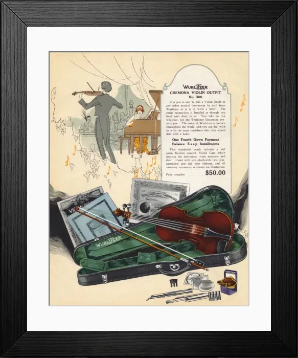 Framed Print : Wurlitzer Violin Outfit Framed Print : Wurlitzer Violin Outfit