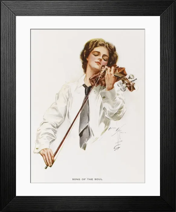 Framed Print : American Violinist 1910 Framed Print : American Violinist 1910