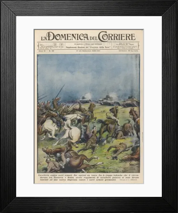 Framed Print : Cavalry Versus Tanks Framed Print : Cavalry Versus Tanks