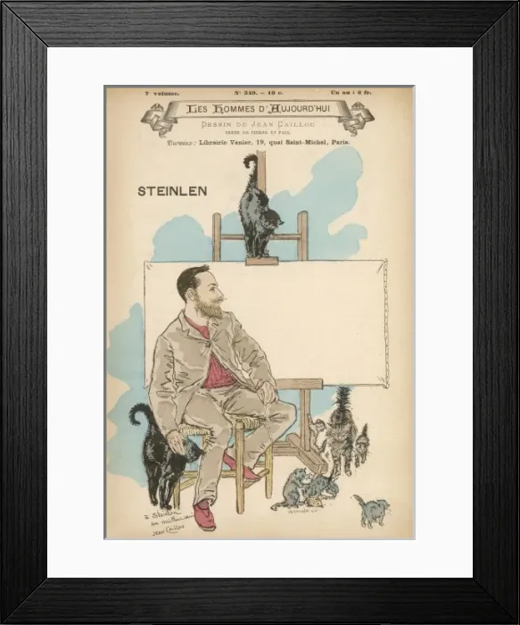 Framed Print : T-A Steinlen / Hommes D au Framed Print : T-A Steinlen / Hommes D au