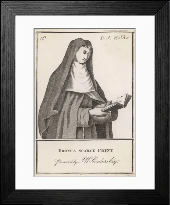 Framed Print : St Hilda / Whitby / Anon Eng Framed Print : St Hilda / Whitby / Anon Eng