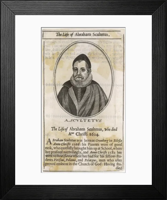 Framed Print : Abraham Scultetus Framed Print : Abraham Scultetus