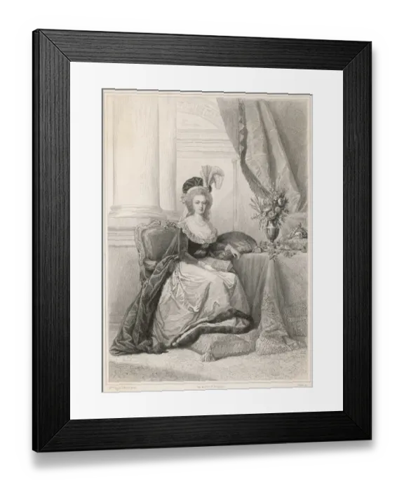 Framed Print : Marie Antoinette Sits Framed Print : Marie Antoinette Sits