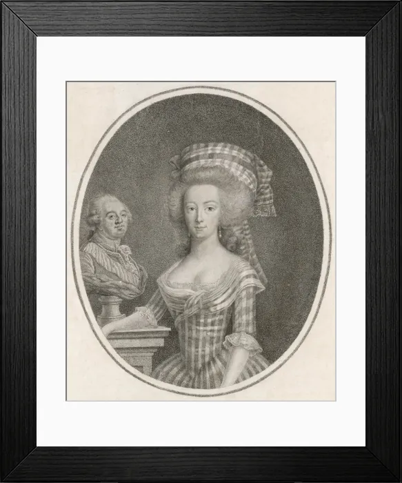 Framed Print : Marie Antoinette & Bust Framed Print : Marie Antoinette & Bust
