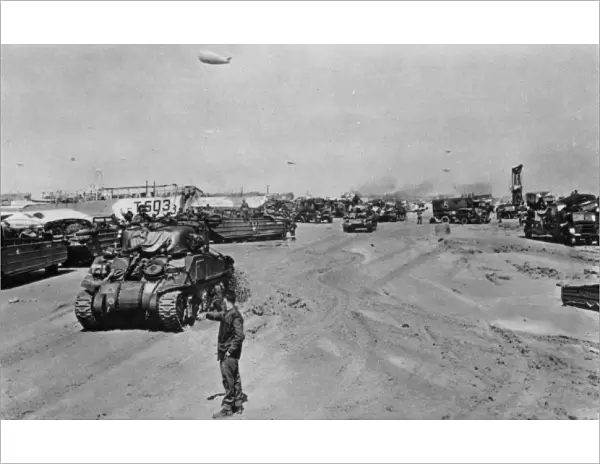 Allied Troops landing in Normandy; Second World War, 1944