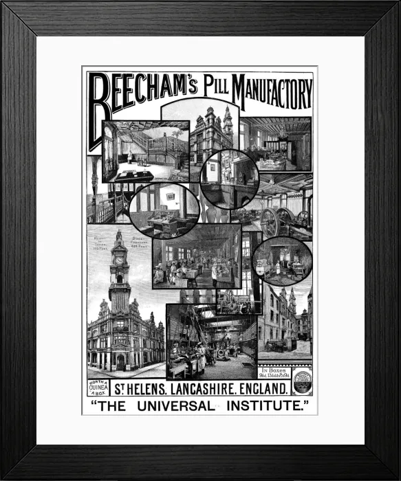 Framed Print : Beechams Pill Manufactory Framed Print : Beechams Pill Manufactory