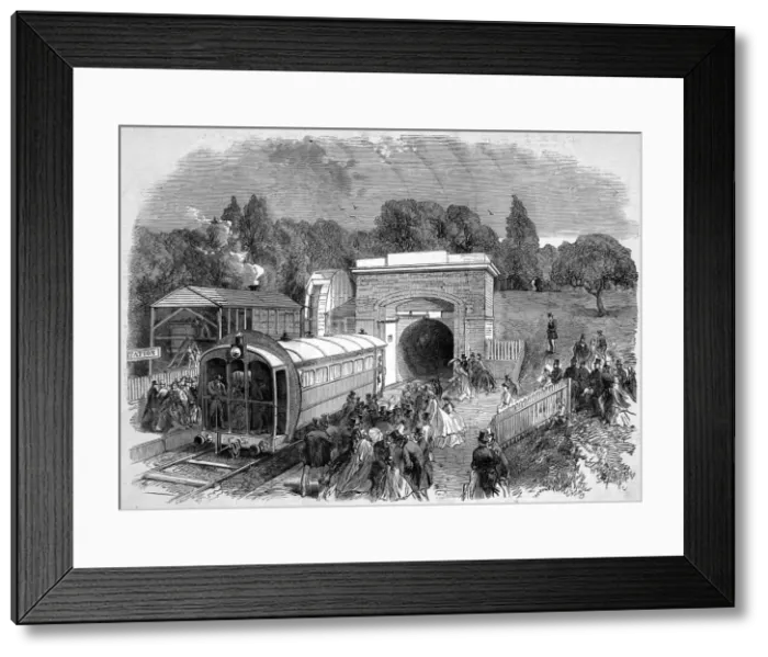 Framed Print : Pneumatic Railway at the Crystal Palace Framed Print : Pneumatic Railway at the Crystal Palace