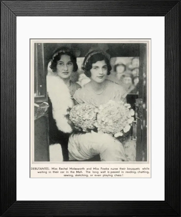 Framed Print : Debutantes Nurse their Bouquets Framed Print : Debutantes Nurse their Bouquets