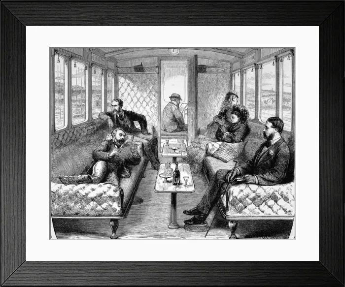 Framed Print : Saloon carriage of the London, Brighton and South Coast rai Framed Print : Saloon carriage of the London, Brighton and South Coast rai