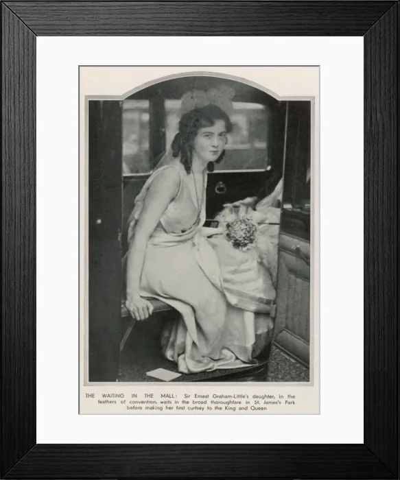 Framed Print : Debutante Waiting in the Mall Framed Print : Debutante Waiting in the Mall