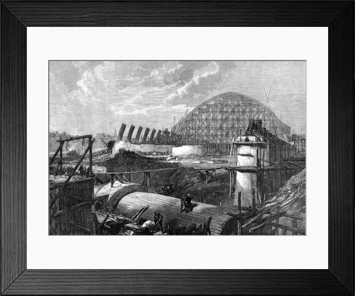 Framed Print : Works on. Works of the Midland Railway Terminus, Euston Road in 1868 Framed Print : Works on. Works of the Midland Railway Terminus, Euston Road in 1868
