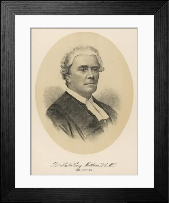 Framed Print : Rt. Hon. Henry Matthews
