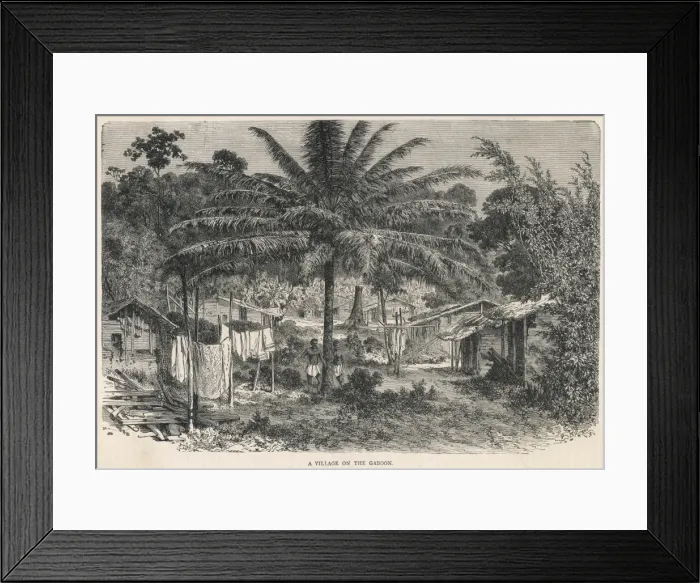 Framed Print : Gabon Village Framed Print : Gabon Village