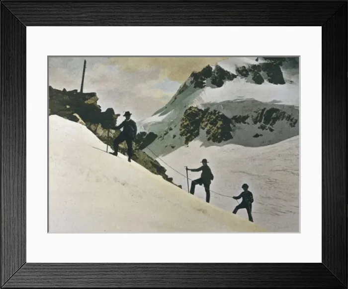 Framed Print : Party in Swiss Alps 1900 Framed Print : Party in Swiss Alps 1900