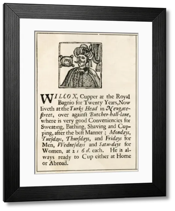 Framed Print : Wilcox the Cupper / Advert Framed Print : Wilcox the Cupper / Advert