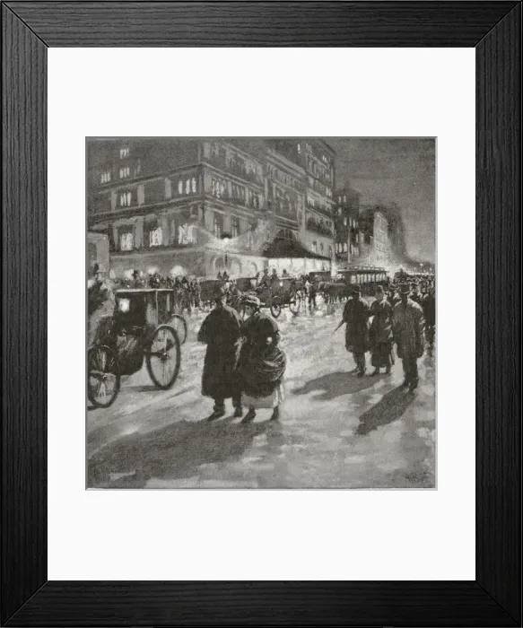 Framed Print : New York / Broadway 1891 Framed Print : New York / Broadway 1891