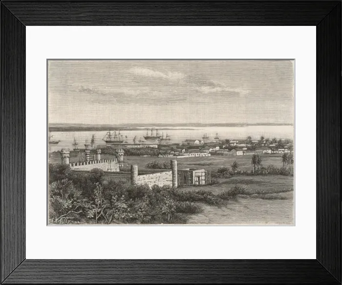 Framed Print : Mozambique / Delagoa 1890 Framed Print : Mozambique / Delagoa 1890