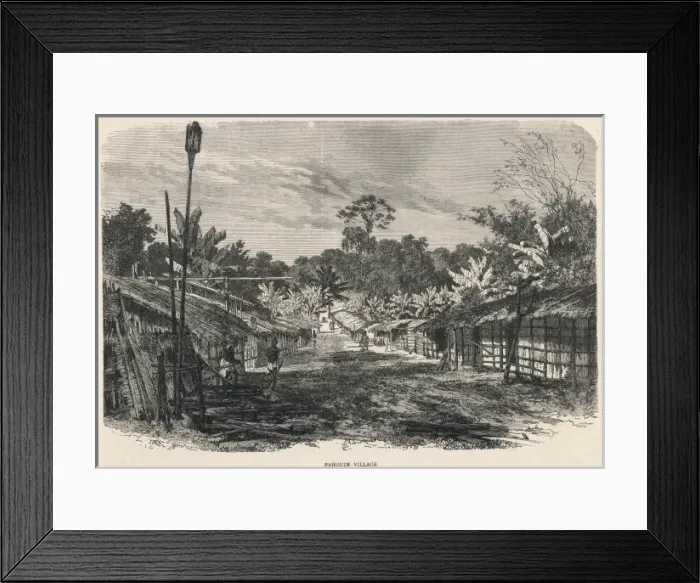 Framed Print : Gabon / Village C1870 Framed Print : Gabon / Village C1870