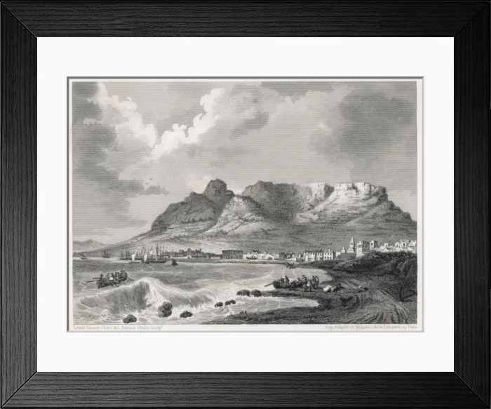Framed Print : Cape Town / Harbour C1840 Framed Print : Cape Town / Harbour C1840