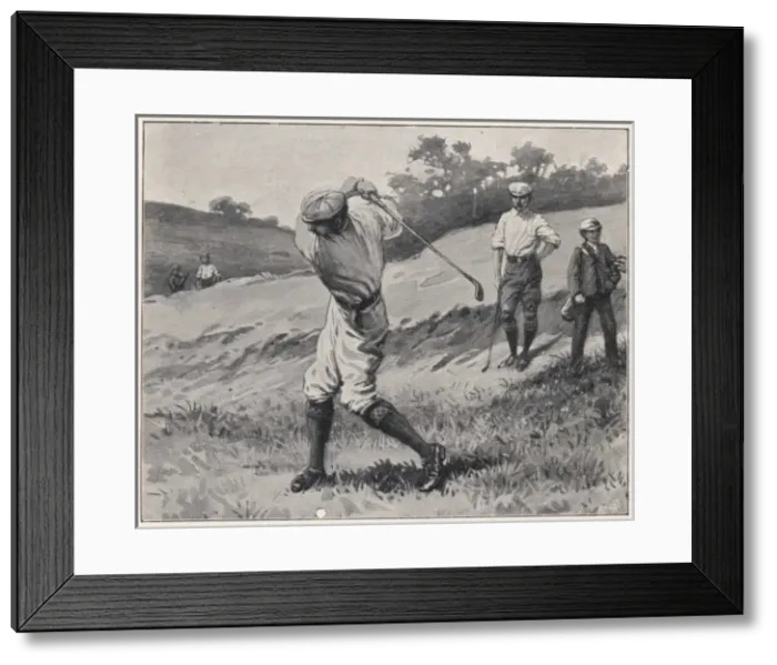 Framed Print : GOLFERs BACKSWING C1890 Framed Print : GOLFERs BACKSWING C1890