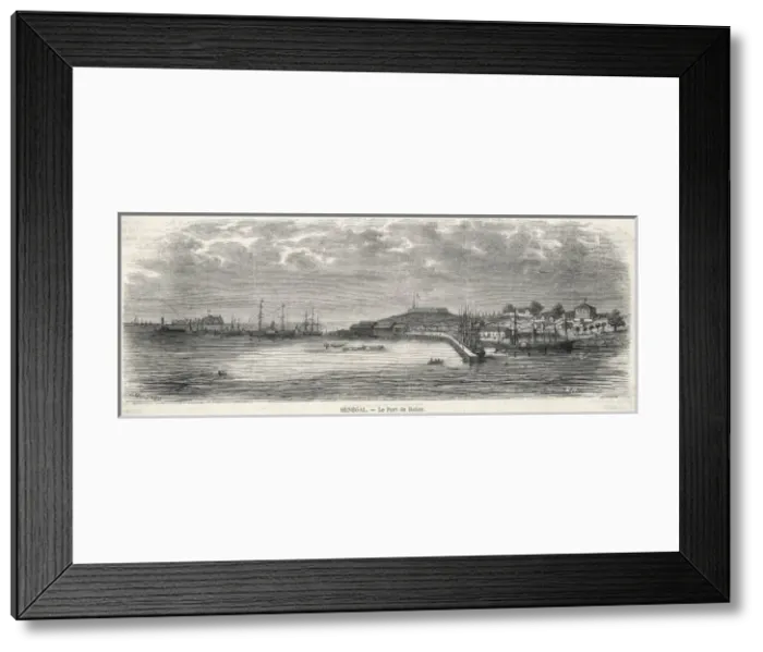 Framed Print : Senegal / Dakar Port 1867 Framed Print : Senegal / Dakar Port 1867