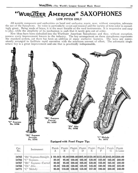 Wurlitzer Saxophones