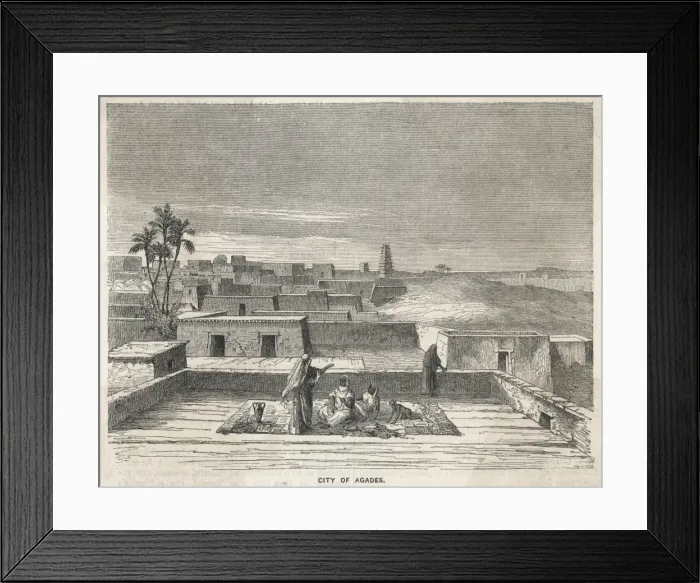 Framed Print : Niger / Agades 1850S Framed Print : Niger / Agades 1850S
