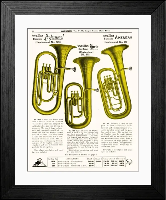 Framed Print : Euphonium (Wurlitzer) Framed Print : Euphonium (Wurlitzer)