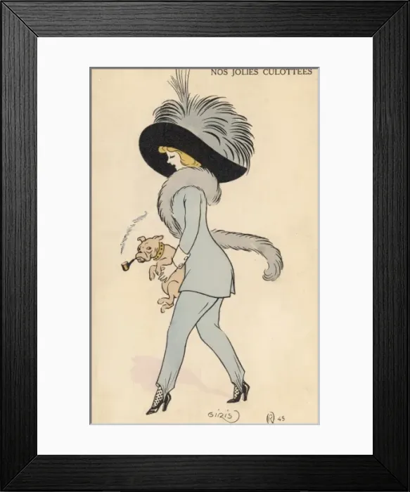 Framed Print : Girl in Trousers 1911 Framed Print : Girl in Trousers 1911