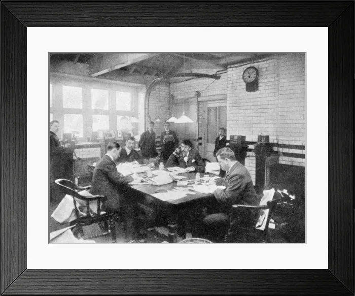 Framed Print : News Room in the 1890S Framed Print : News Room in the 1890S