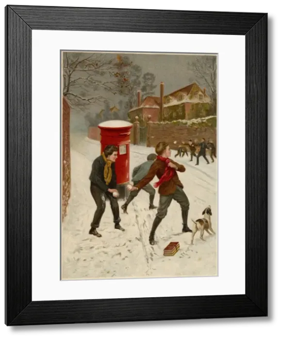 Framed Print : Game / Winter / Snowballing Framed Print : Game / Winter / Snowballing