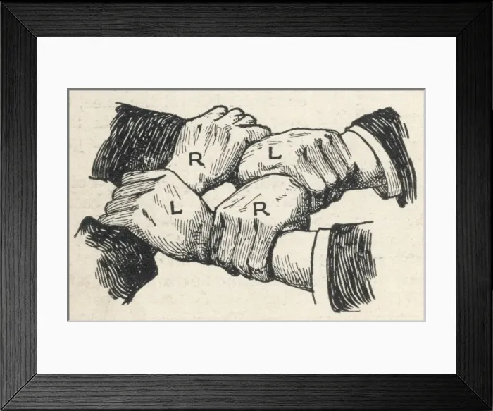 Framed Print : First aid, carrying patient using four interlocked hands Framed Print : First aid, carrying patient using four interlocked hands