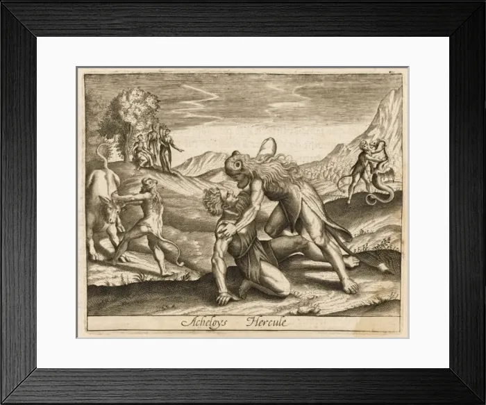 Framed Print : Herakles Versus Achelous Framed Print : Herakles Versus Achelous