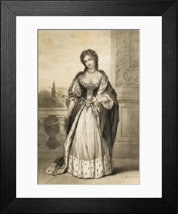 Framed Print : Mary of Modena / Full-Lgth Framed Print : Mary of Modena / Full-Lgth