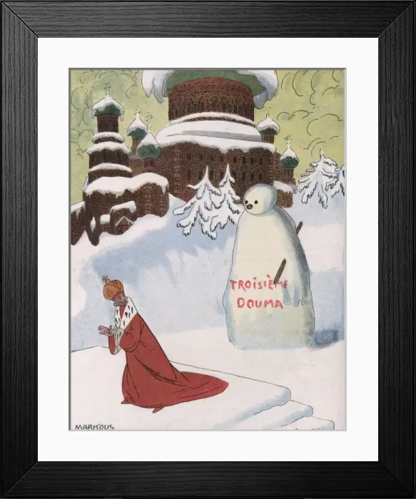 Framed Print : 1907 / Tsar Scared of Duma Framed Print : 1907 / Tsar Scared of Duma