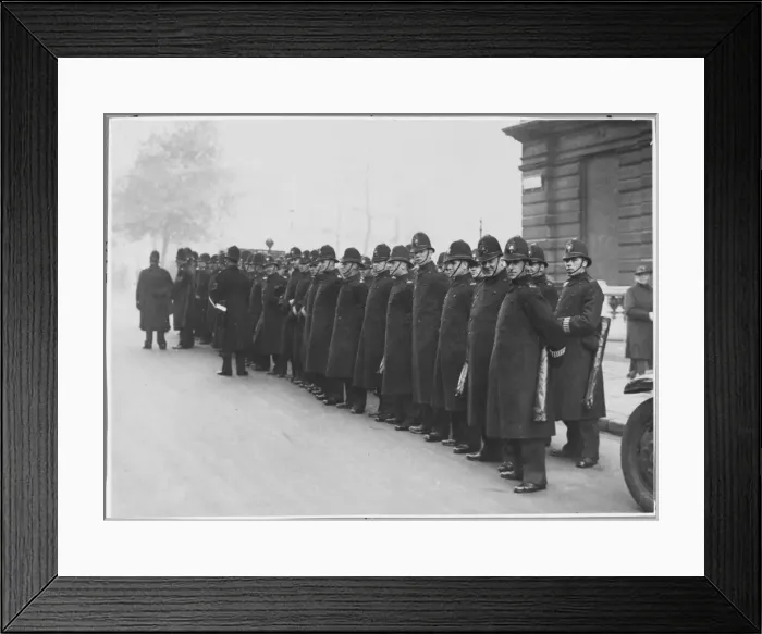 Framed Print : Line of Police Officers Framed Print : Line of Police Officers