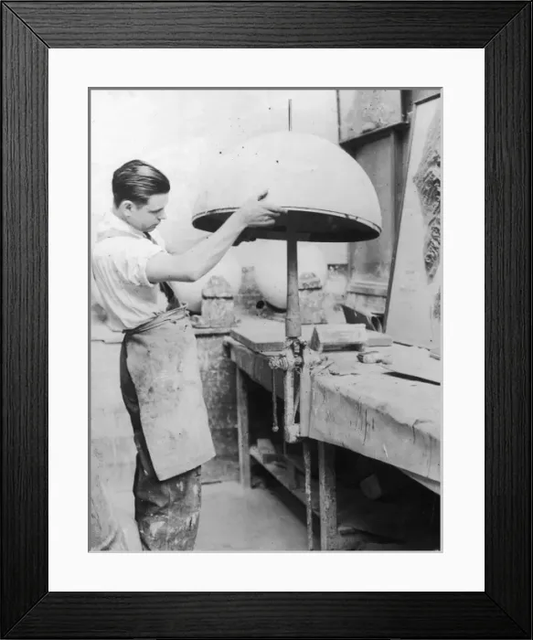 Framed Print : Globe Making / 1930S Framed Print : Globe Making / 1930S