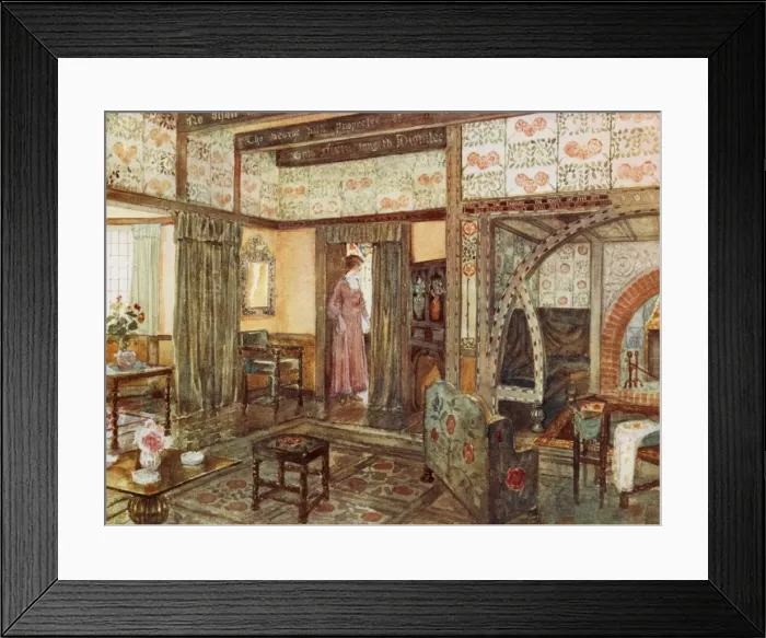 Framed Print : Old English Drawing Room Framed Print : Old English Drawing Room