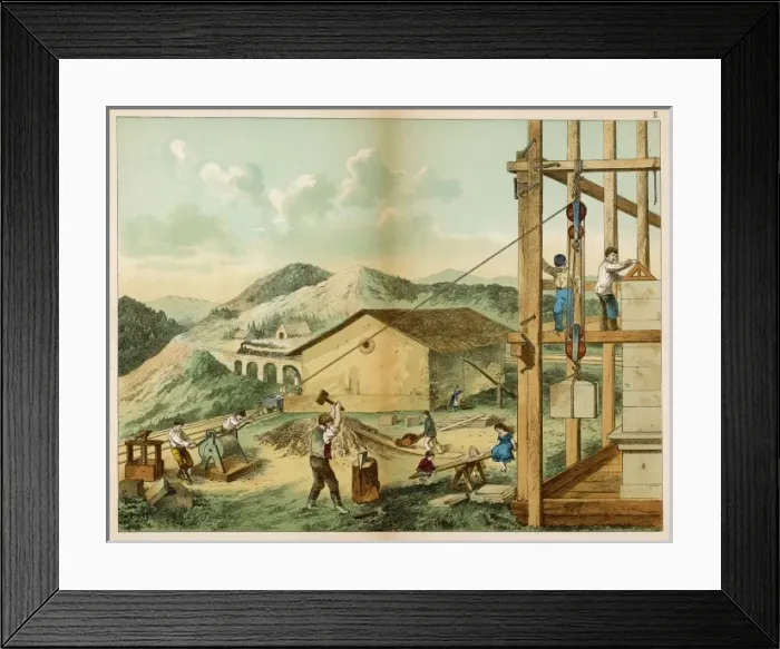 Framed Print : Building Operations 1882 Framed Print : Building Operations 1882