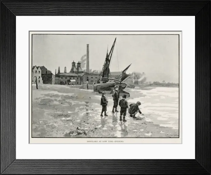 Framed Print : The Thames at Mortlake Framed Print : The Thames at Mortlake